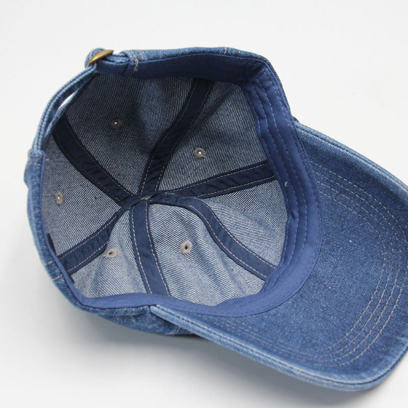 Damen Casual Verstellbare Denim Baseballmütze Brehn