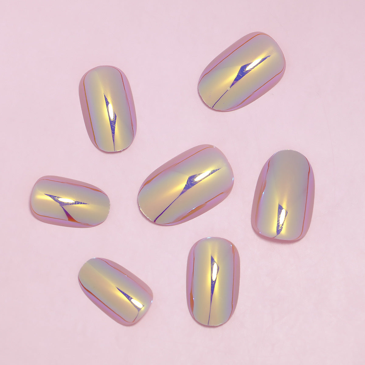 Premium-Spiegel-Finish Press-On Nagelset Brehn