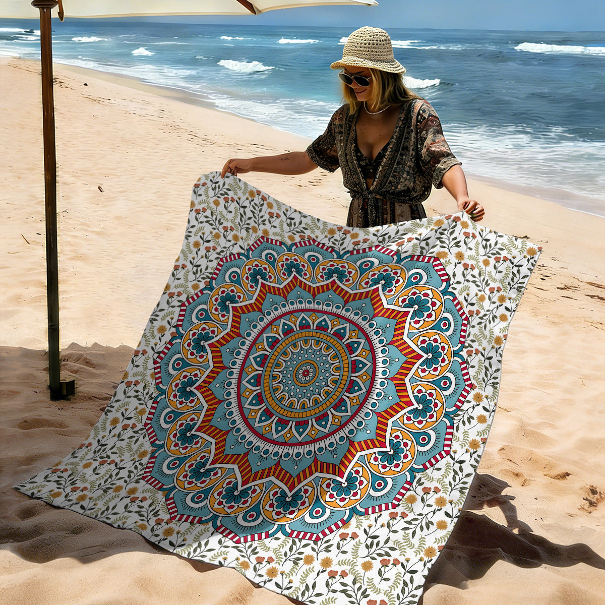 Mandala Design Strandmatte Brehn
