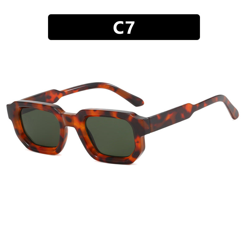 Damen geometrische Sonnenbrille mit stylishem transparentem Rahmen und polarisierenden Gläsern Brehn