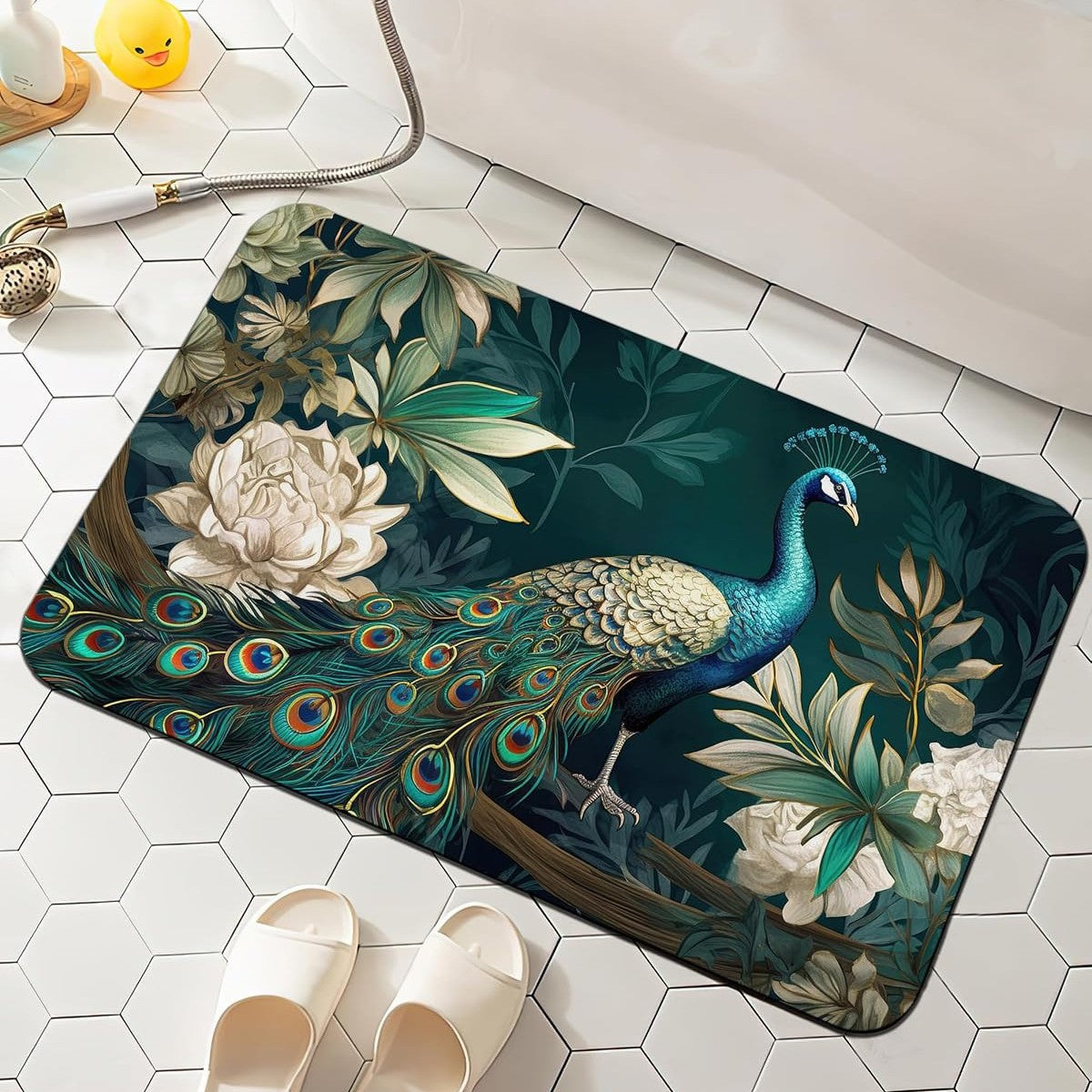 Blumenmuster Komfort Badmatte Brehn