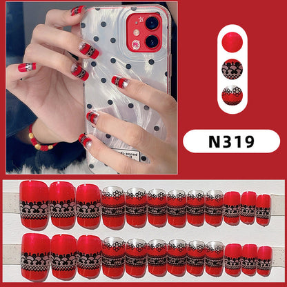 Blumenmuster Press-On Nagelset