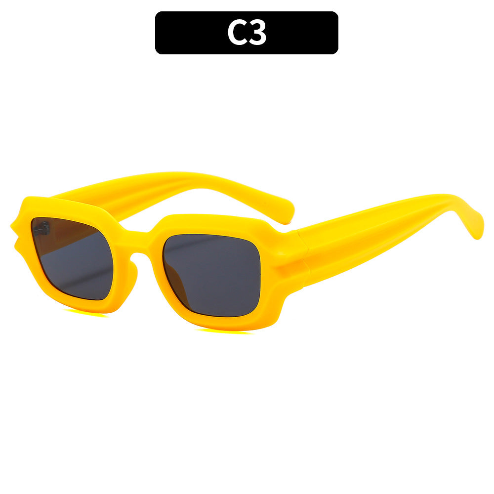 Fette geometrische quadratische Rahmen-Sonnenbrille