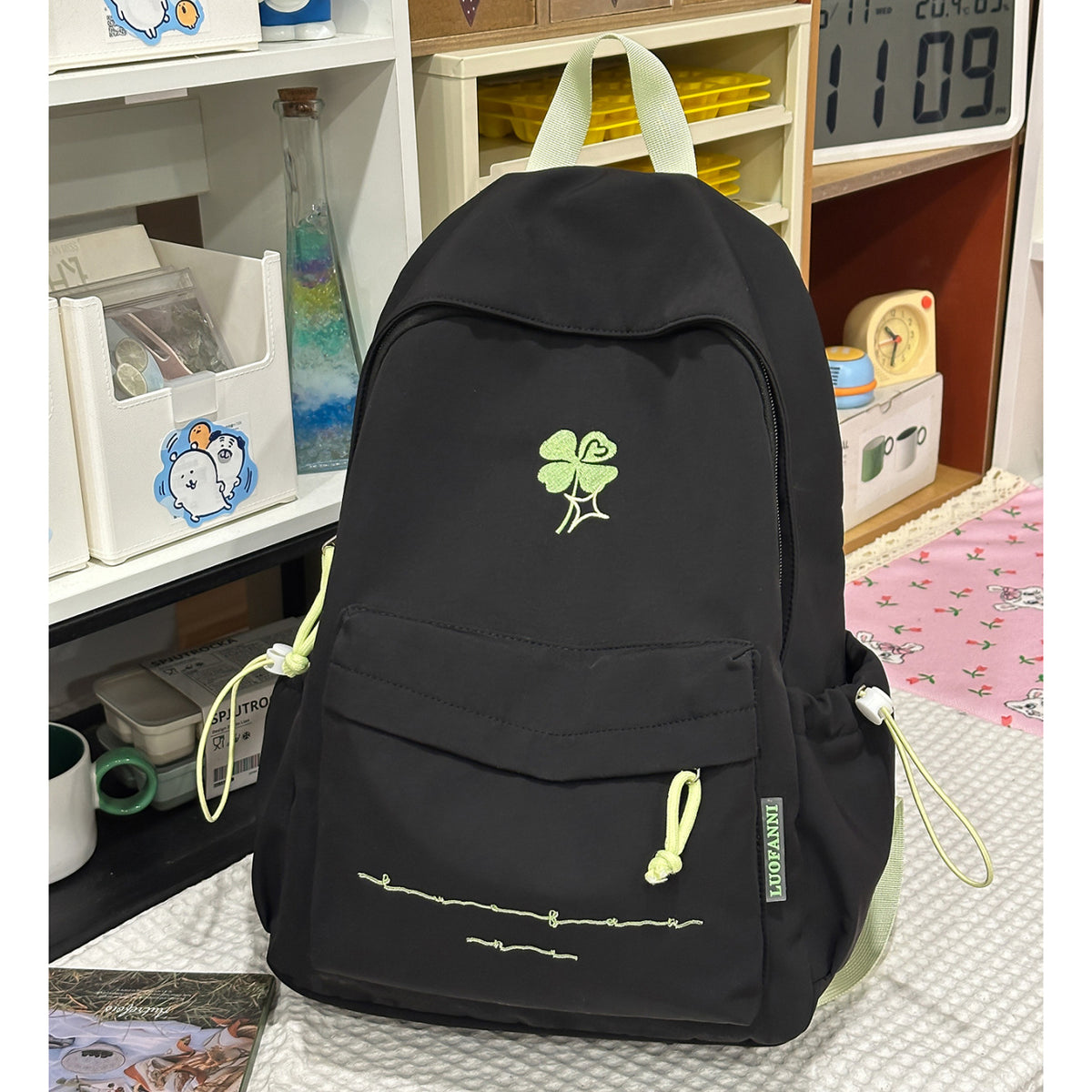 Bestickter Blumenmuster-Rucksack Brehn
