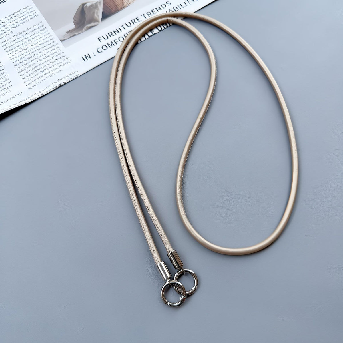 Premium Doppelring-Lederumhängeband Brehn