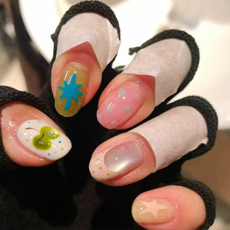 Verspielt Hase-Themen Press-On Nagelkunst Set Brehn