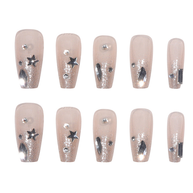 Elegante Glitzer-Stiletto-Press-On-Nägel Brehn
