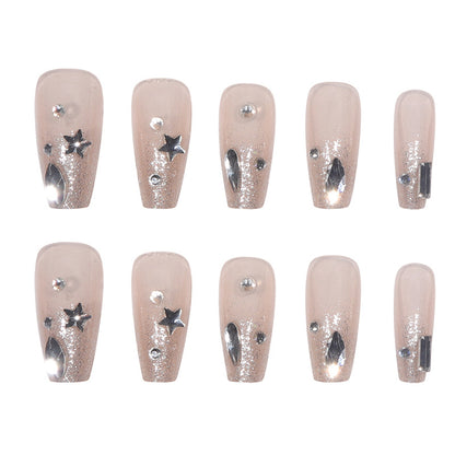 Elegante Glitzer-Stiletto-Press-On-Nägel Brehn
