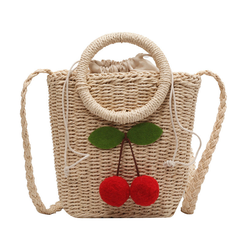 Handgefertigte Stroh-Crossbody-Tasche