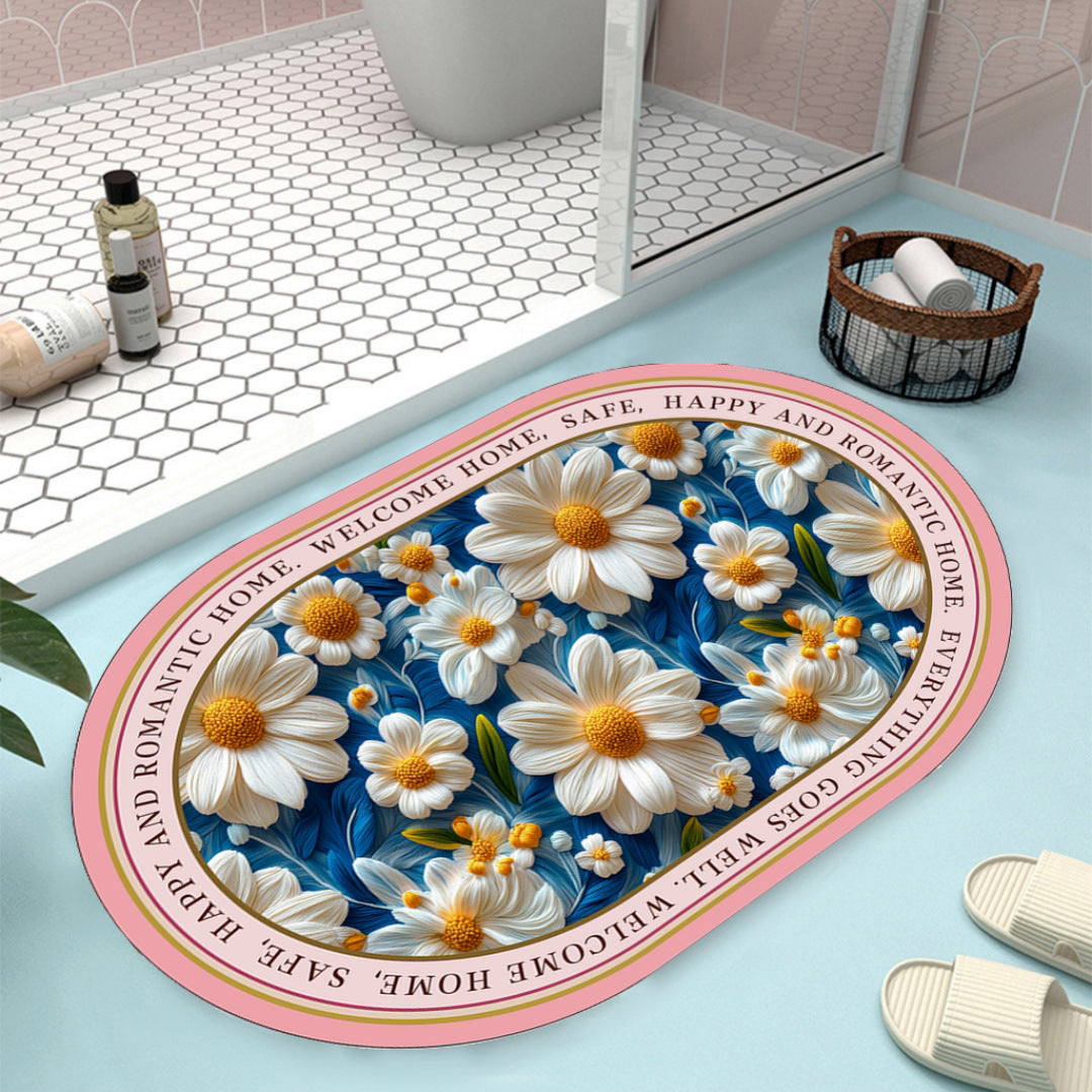 Florales Design Badteppich Brehn
