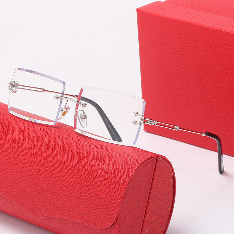 Damen stilvolle quadratische Sonnenbrille mit luxuriösen Metallakzenten Brehn
