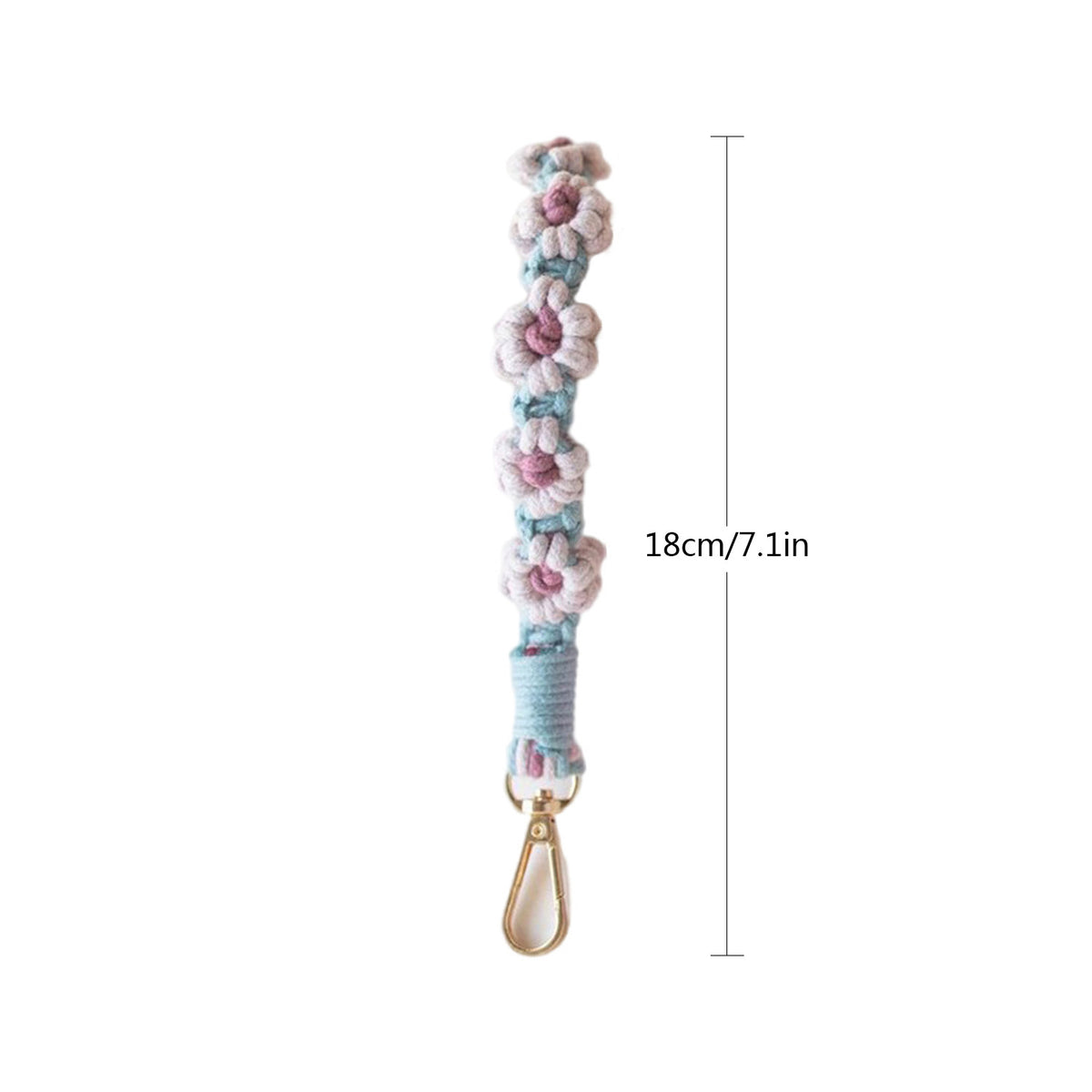 Makramee Schlüsselanhänger Halter mit floralem Design Brehn