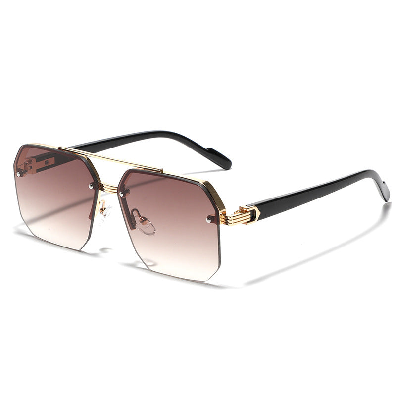 Damen hexagonale Sonnenbrille mit elegantem Metallrahmen Brehn