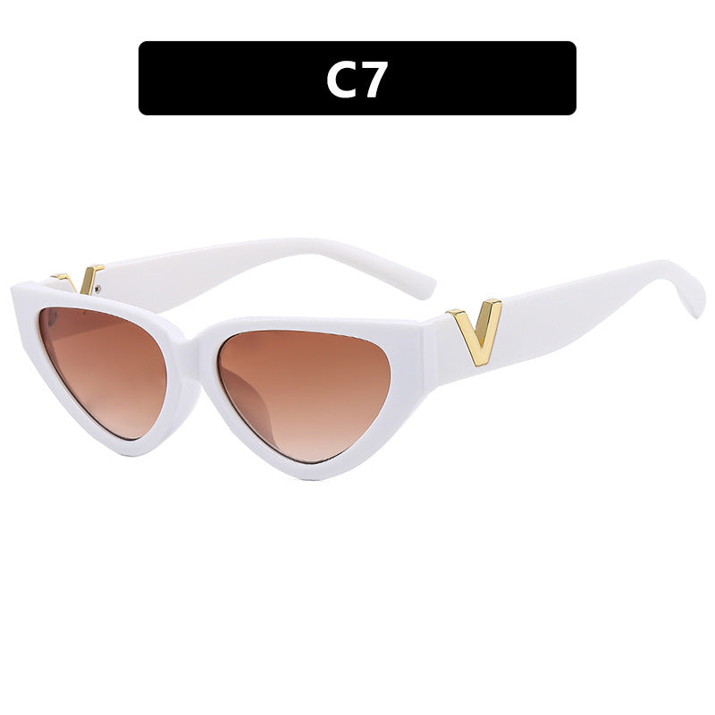 Damen Cat-Eye Sonnenbrille mit stylishem Zebra-Design und luxuriösen Akzenten Brehn
