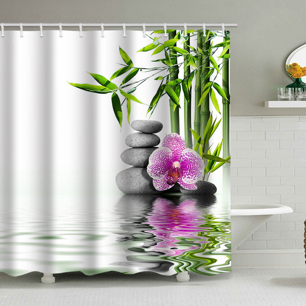 Tranquil Zen Natur Duschvorhang Brehn