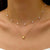 Schichtige Perle und Stern Charm Halskette Brehn