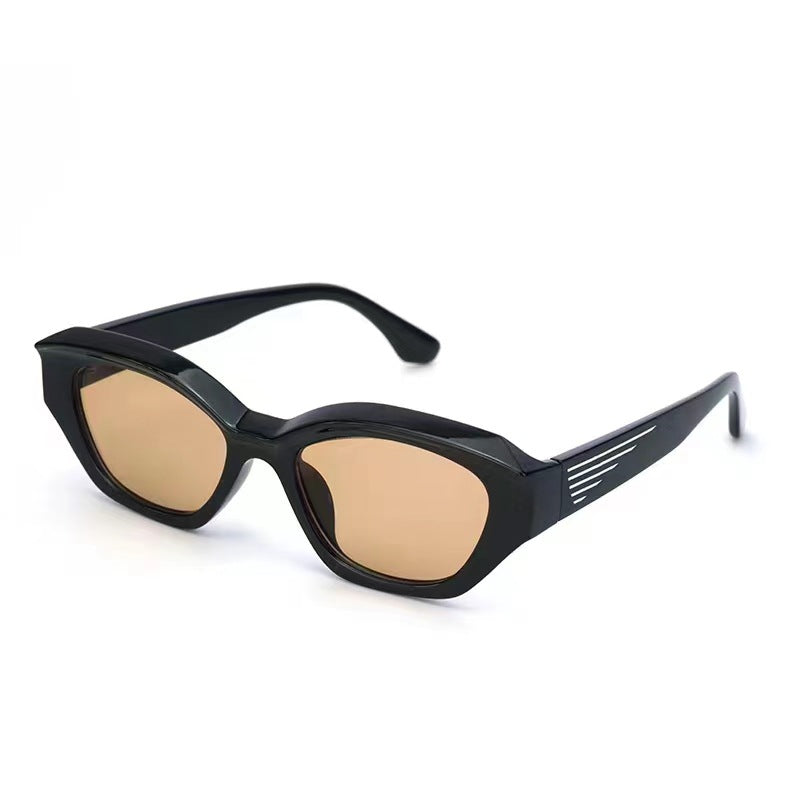 Damen Designer-Sonnenbrille mit markantem polygonalen Rahmen und UV-Schutz Brehn