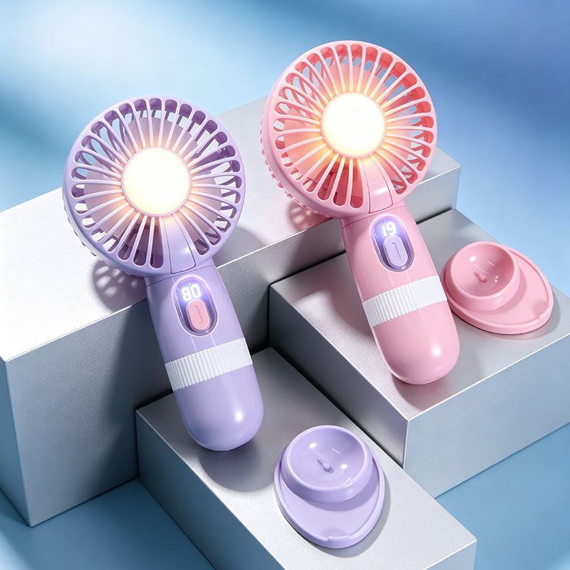 Damen tragbarer Mini Ventilator mit integriertem LED-Licht Brehn