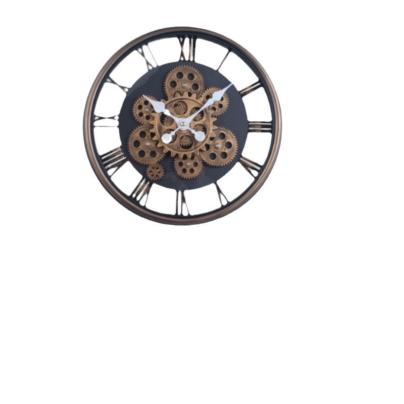 Elegante Wanduhr Im Industriellen Zahnrad-Design Brehn