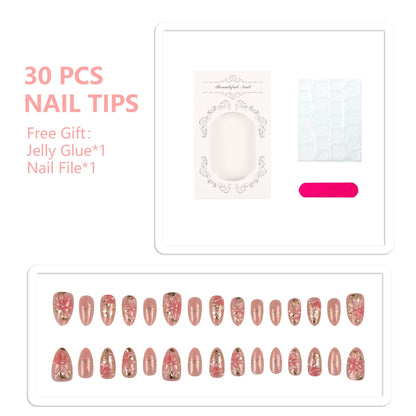 Künstlerisches Floral Press-On Nagelset