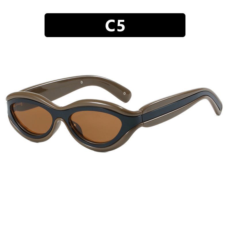 Damen stilvolle Sonnenbrille mit modischem Schwung Brehn