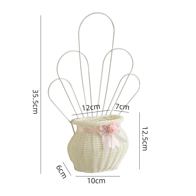 Dekorative Geflochtene Blumenbasket Brehn