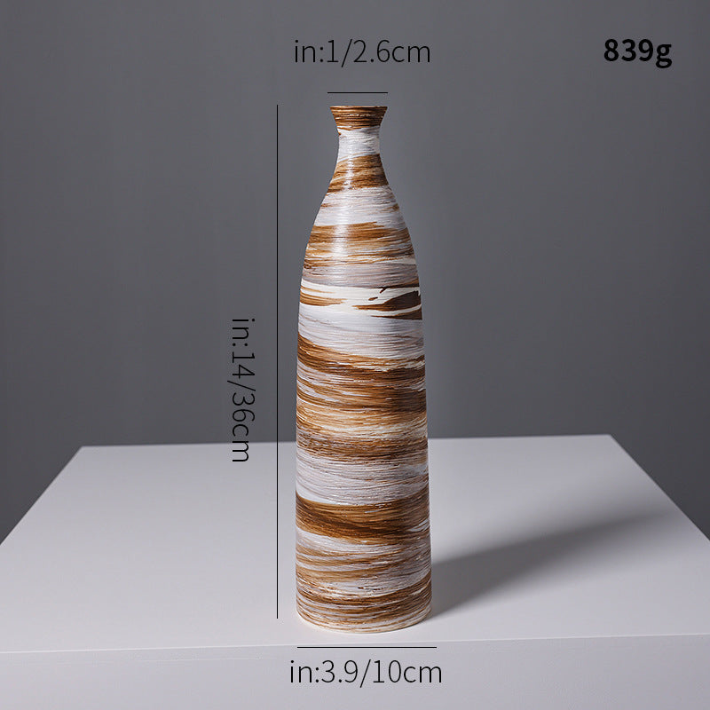 Künstlerische Spiraldesign Keramikvase Brehn
