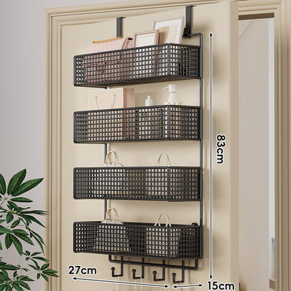 Über-Tür hängender doppelter belüfteter Mesh-Speicherkorb-Organizer mit Haken