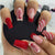 Kunstnagelset mit festlichen Glitzer- und Weihnachtsmotiven Brehn