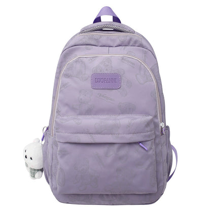 Rucksack Aus Strapazierfähigem Nylon Mit Süßem Bärenmuster Brehn