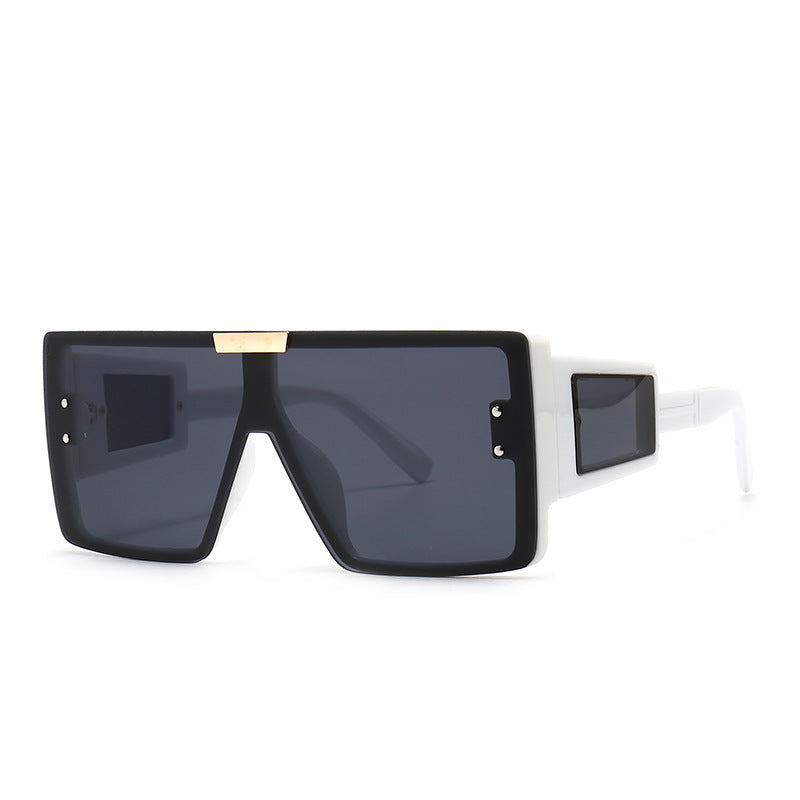 Damen modische Sonnenbrille im futuristischen Stil mit großem Rahmen Brehn