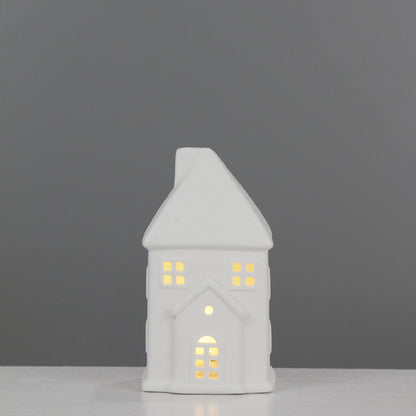 Dekorative hausförmige keramische Nachtlampe Brehn