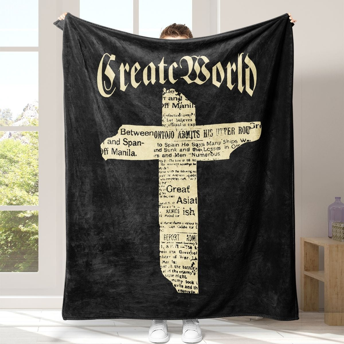 Grafisches Neuheiten-Fleece-Decke