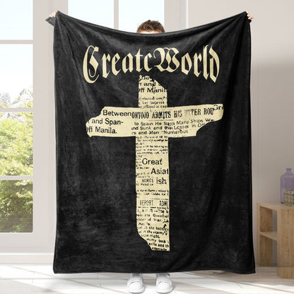 Grafisches Neuheiten-Fleece-Decke