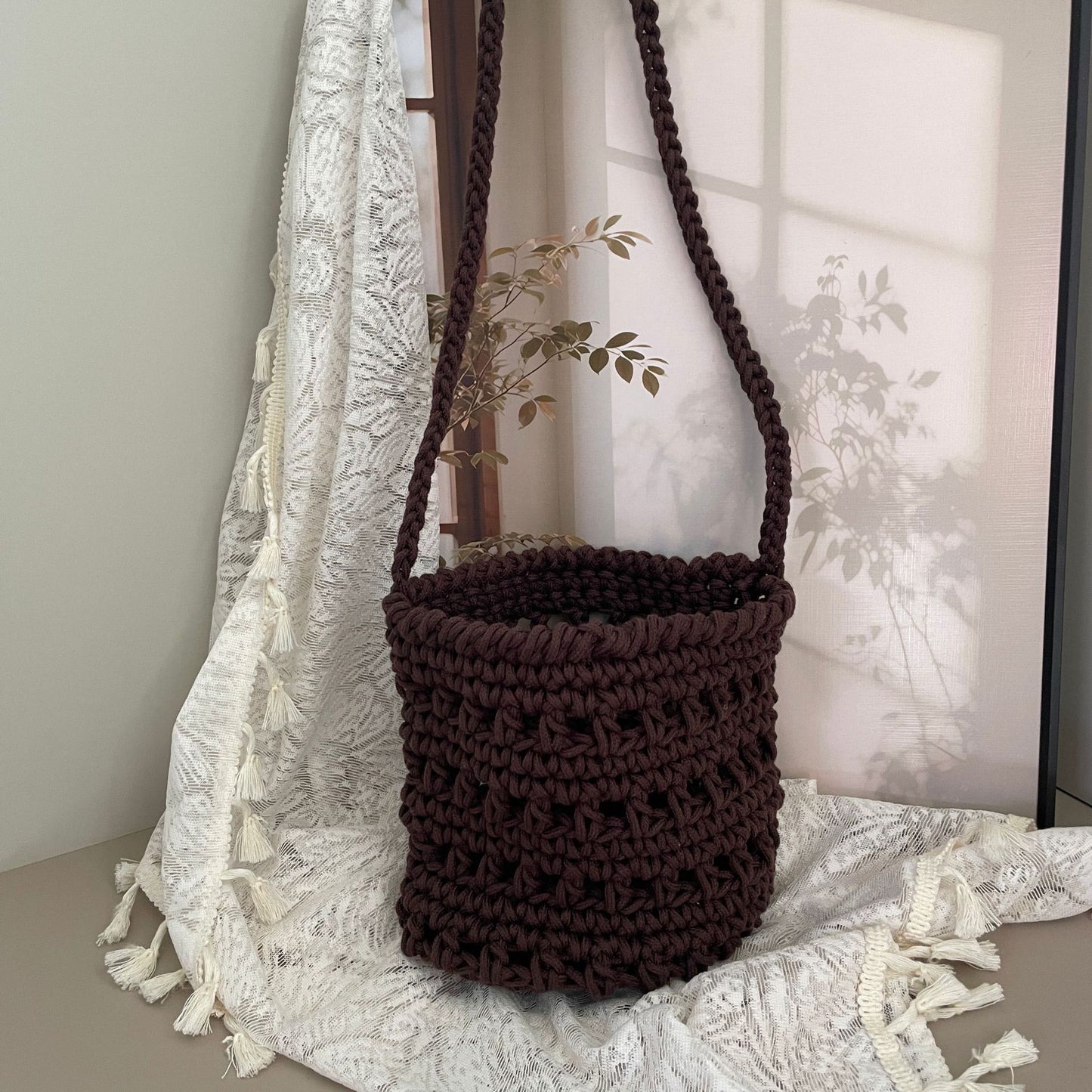 Makramee Henkeltasche Im Boho-Stil Brehn
