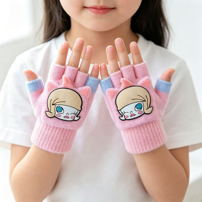 Niedliche Cartoon-Themen-Fingerlose Handschuhe Brehn