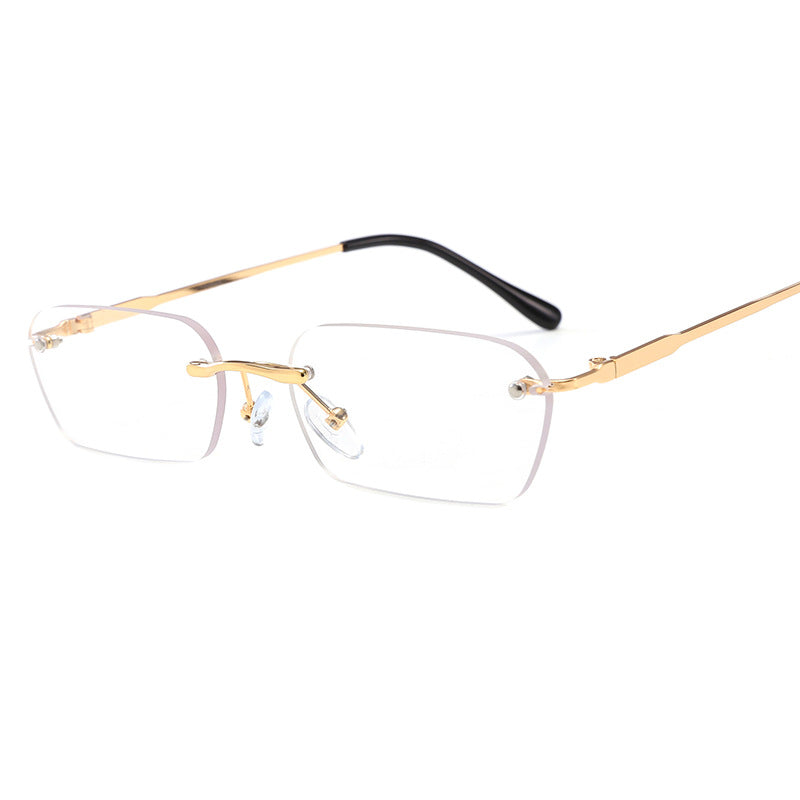 Damen modische rechteckige Sonnenbrille mit luxuriösem Metallrahmen Brehn