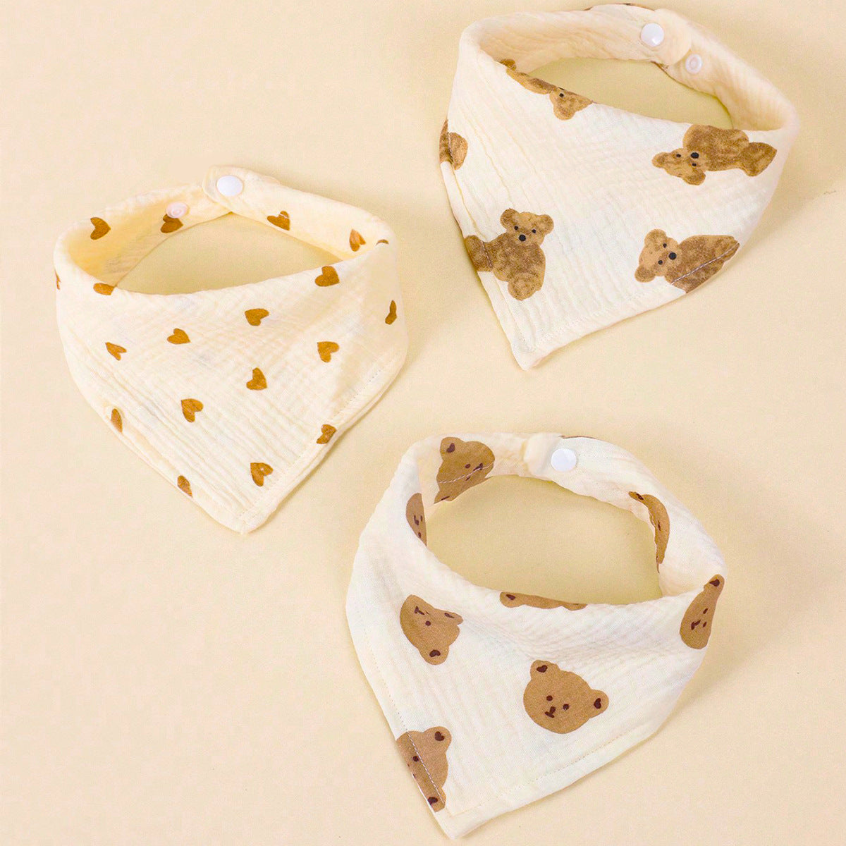 Weiches Baumwoll-Baby-Bandana-Lätzchen-Set Brehn