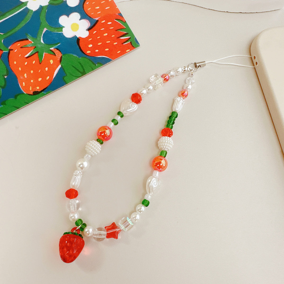 Perlenfrucht Charm Brille Kette Brehn