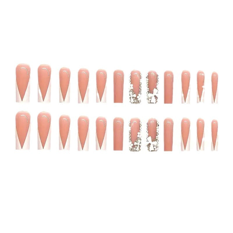 Glamouröse Lange Stiletto Druck-Nagelset Brehn