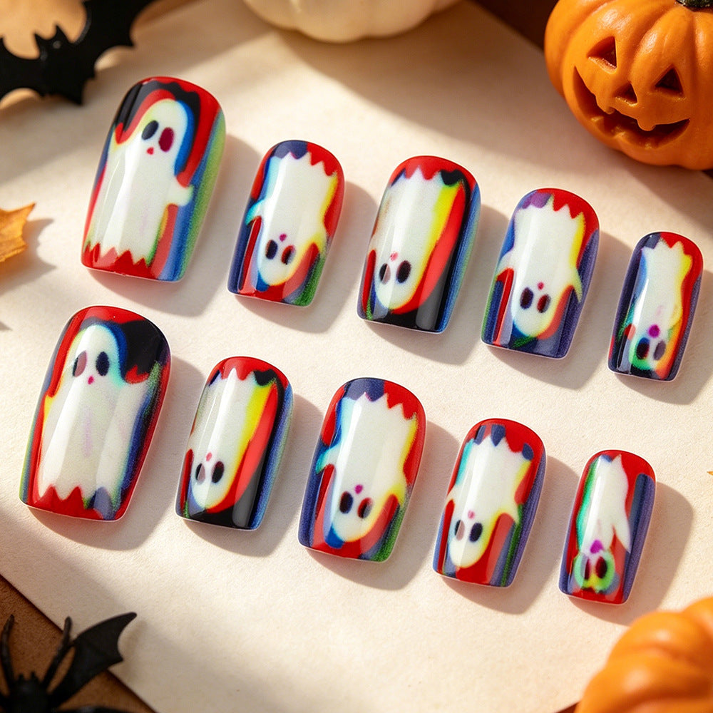 Halloween-Themed Ghost Press-On Nails Brehn