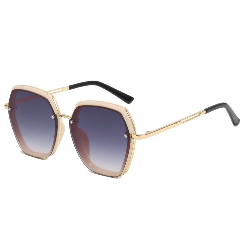Damen Modische Sonnenbrille im trendigen Hexagon-Design Brehn
