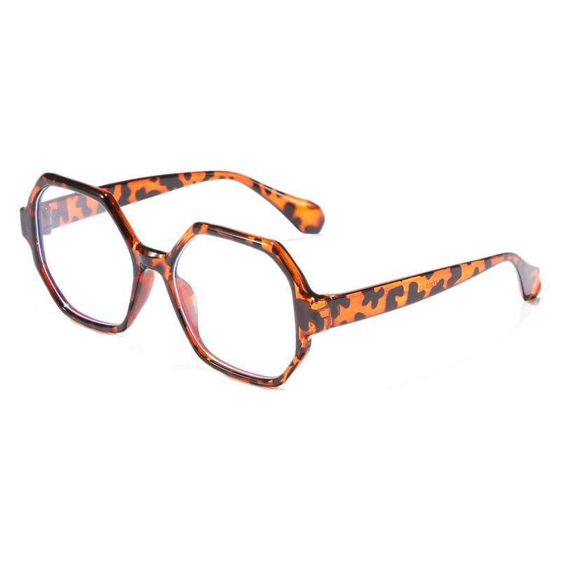 Damen modische Sonnenbrille mit hexagonalem Rahmen und UV-Schutz Brehn