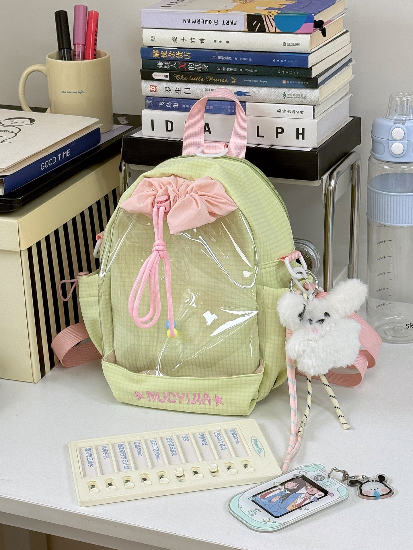 Niedlicher transparenter Mini-Schulrucksack