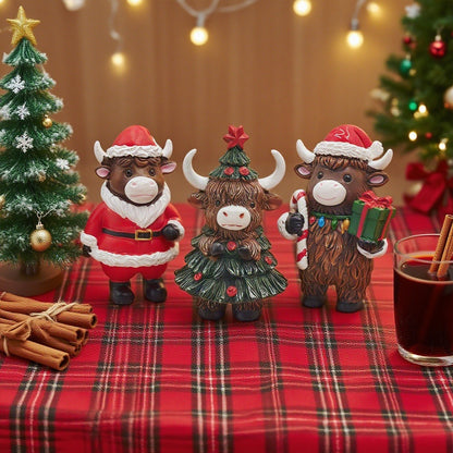 Weihnachtsdeko Figur im Hochlandrind-Design Brehn