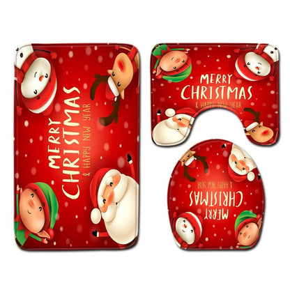 Weihnachts-Themen Badezimmermatte Set
