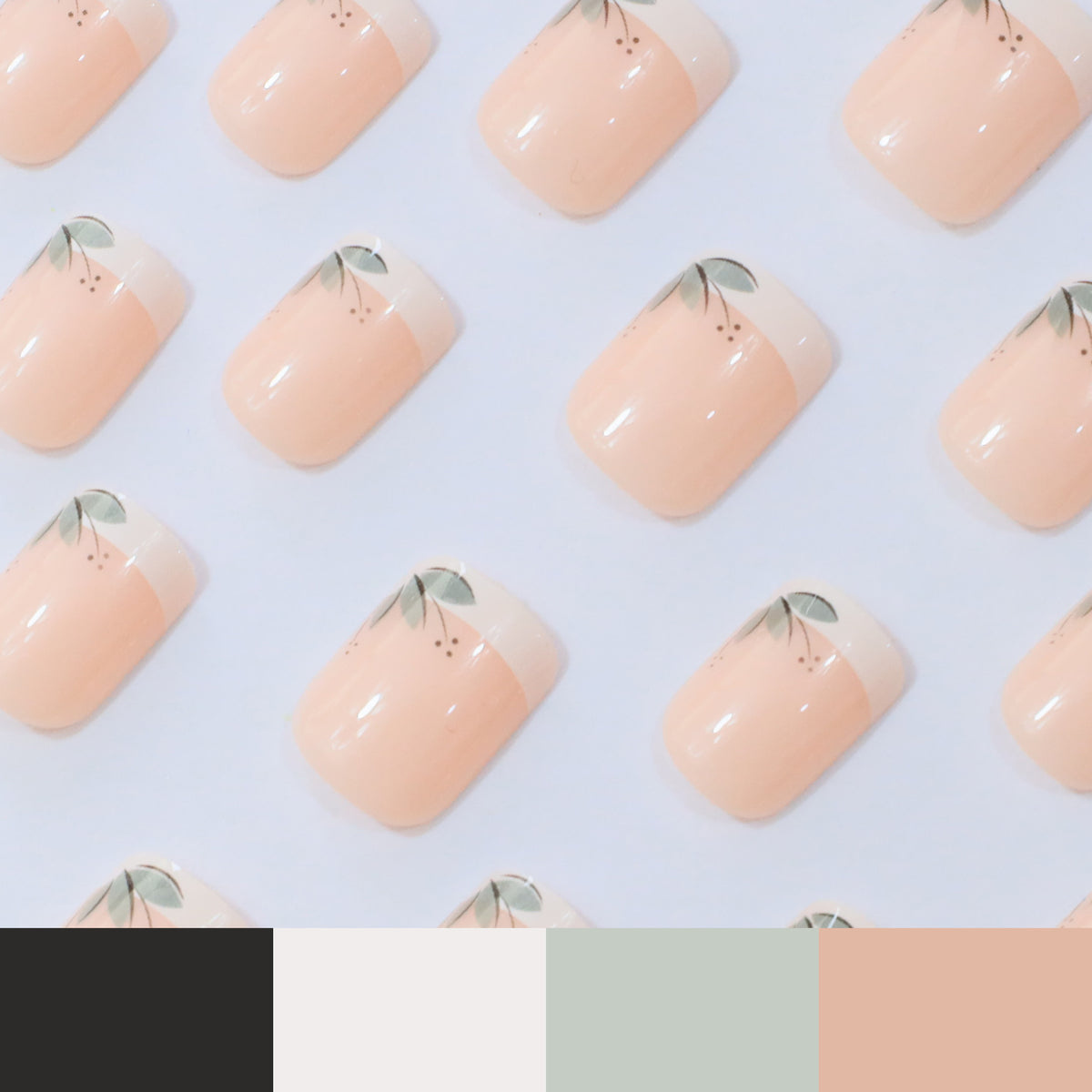 Elegante Französische Spitze Floral Nagelverbesserungen Brehn