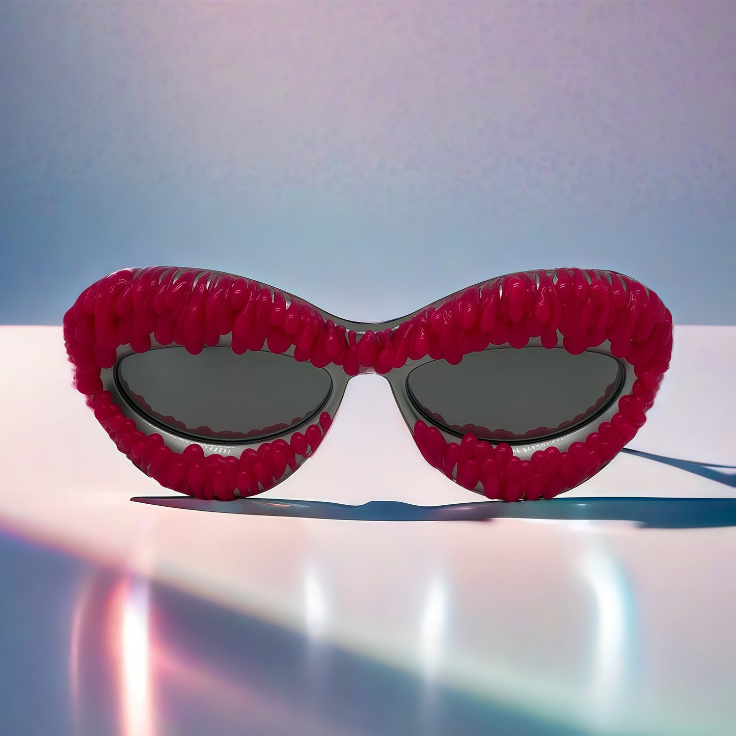 Damen extravagante Cat-Eye-Sonnenbrille mit dekorativem Rahmen Brehn