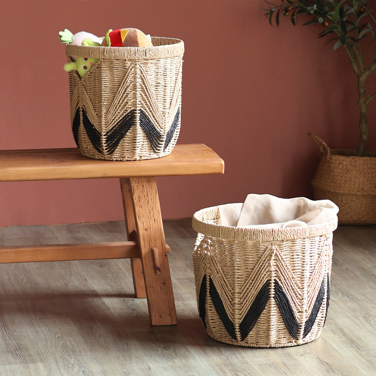 Henkeltasche aus geflochtenem Naturmaterial Brehn