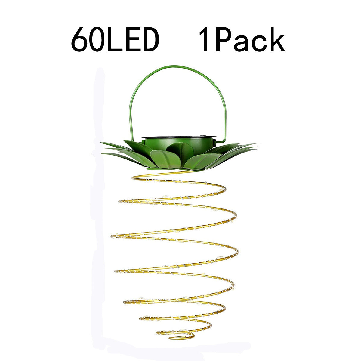 Spiral Hängende Solar LED Laterne Mit Lotus Dach Und Tragegriff Brehn